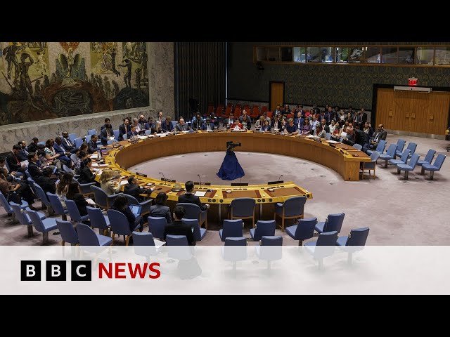 ⁣UN Security Council backs US Israel-Gaza ceasefire plan | BBC News