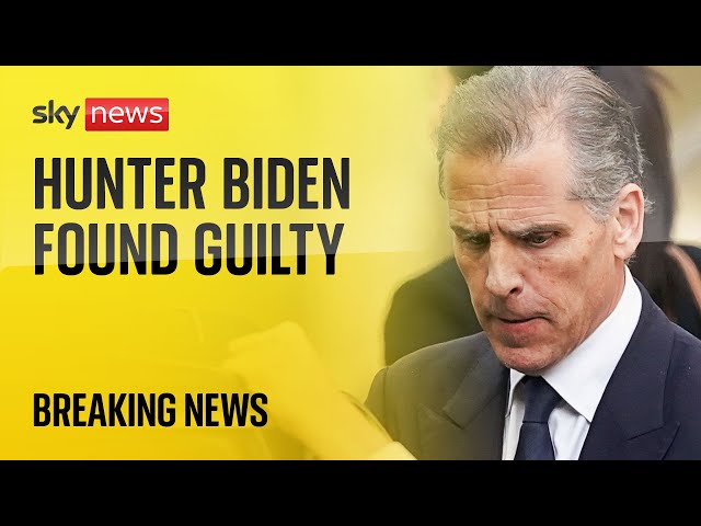 ⁣BREAKING: Hunter Biden found guilty of lying about drug use to illegally buy gun