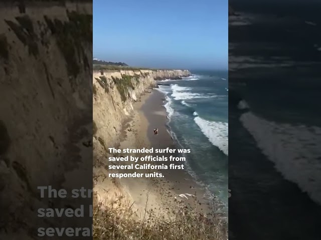 ⁣Watch as rescuers save surfer thanks to 'HELP' sign #Shorts