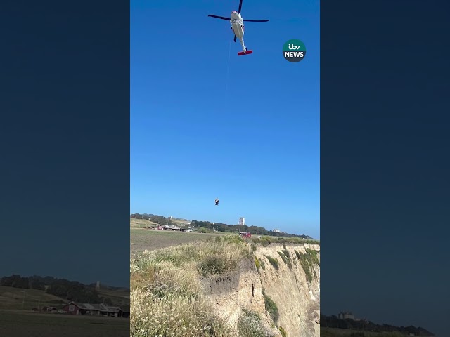⁣Stranded California kite surfer rescued after spelling out ‘HELP’ on beach