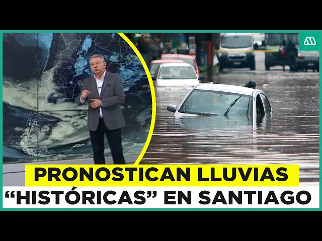 ⁣Lluvias históricas para Santiago: Segundo evento con más precipitaciones en 140 años