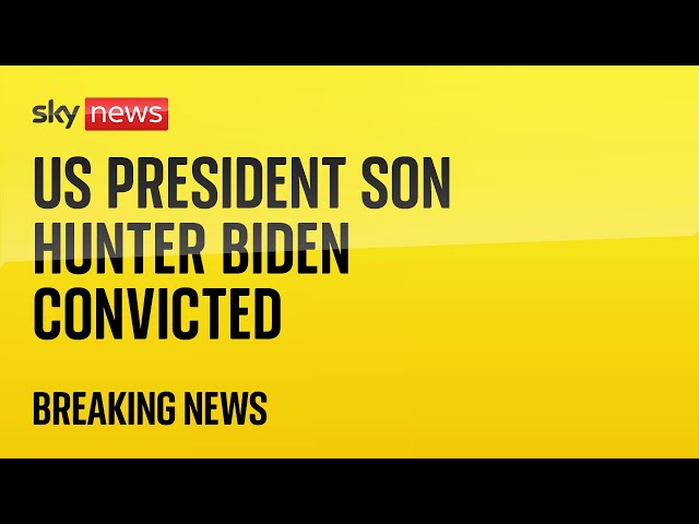 ⁣Watch live: Son of US president convicted of lying about drug use to illegally buy gun