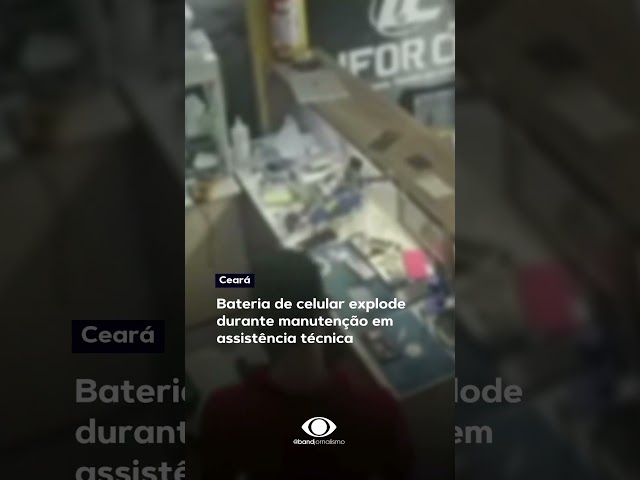 ⁣A bateria de um celular explodiu em uma assistência técnica, no interior do Ceará. #shorts