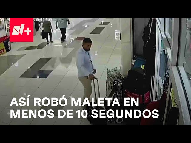 ⁣Captan a sujeto robando una maleta en Apodaca, Nuevo León - Despierta