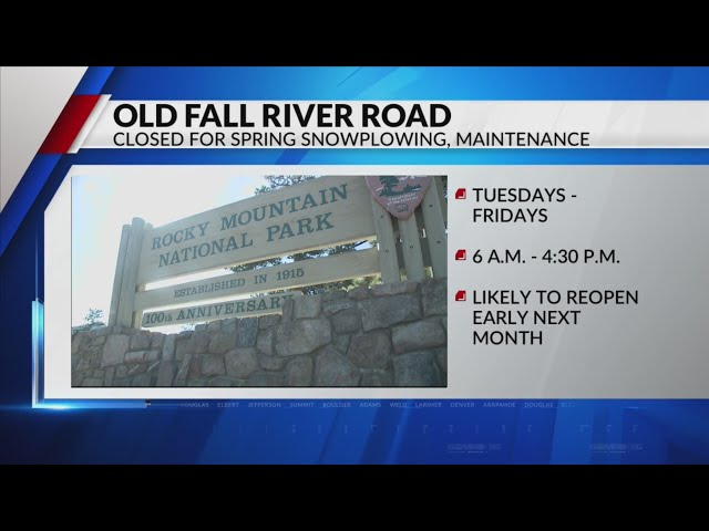 ⁣Old Fall River Road closed in Rocky Mountain National Park