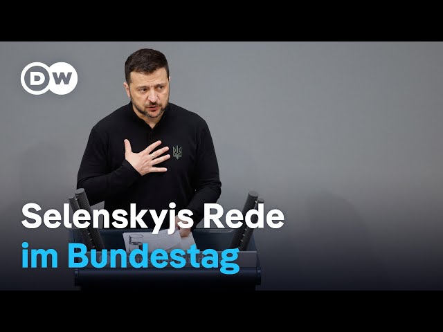⁣Selenskyj spricht bei Ukraine-Wiederaufbaukonferenz im Bundestag | DW Nachrichten