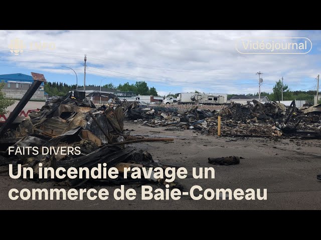 ⁣Un incendie ravage un commerce de Baie-Comeau | Vidéojournal