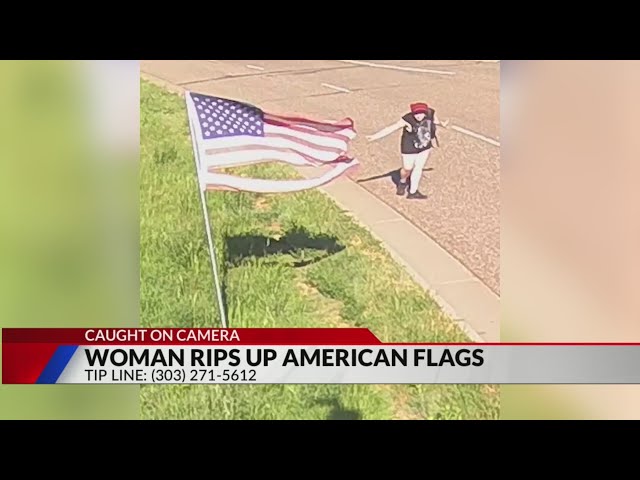 ⁣Woman rips American flags in Jefferson County