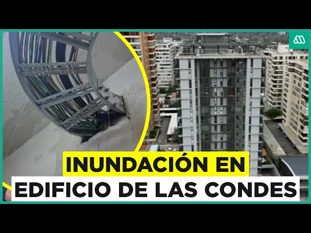 ⁣Edificios inundados por lluvias: Vecinos denuncian mal estado en viviendas sociales de Las Condes