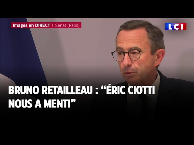 ⁣Bruno Retailleau, président des LR au Sénat : "Éric Ciotti nous a menti"
