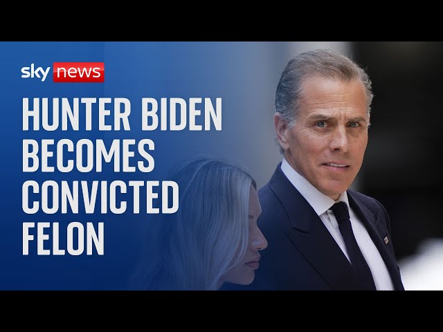 ⁣Hunter Biden becomes first sitting US president's son to be convicted of crime