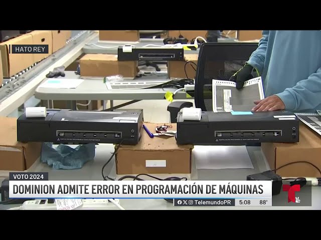 ⁣Dominion admite error en programación de máquinas usadas en las primarias