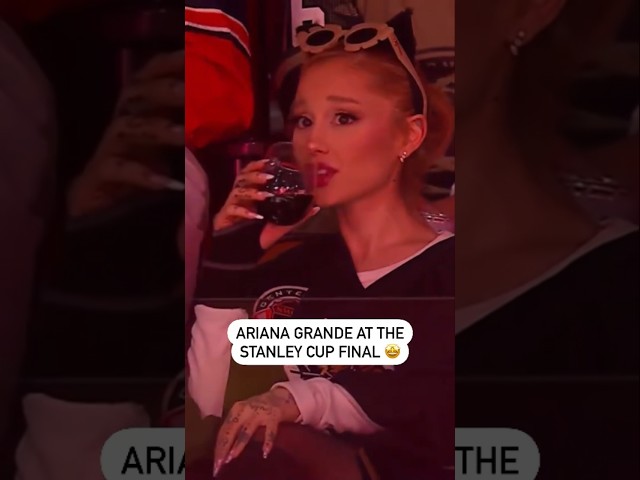 ⁣Ariana Grande At The Stanley Cup Final 