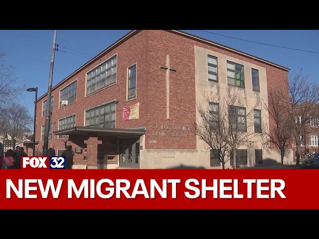 ⁣Chicago school converted into migrant shelter