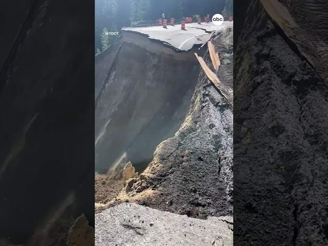 ⁣Teton Pass closed because of landslide