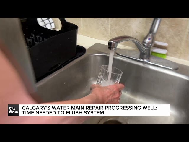 ⁣Calgary's water main repair progressing well