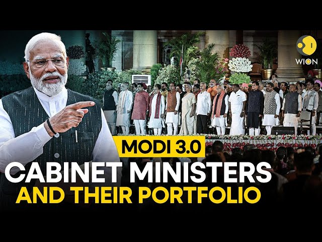 ⁣Who are the Cabinet Ministers in Modi 3.0 government and which portfolio did they get? | WION