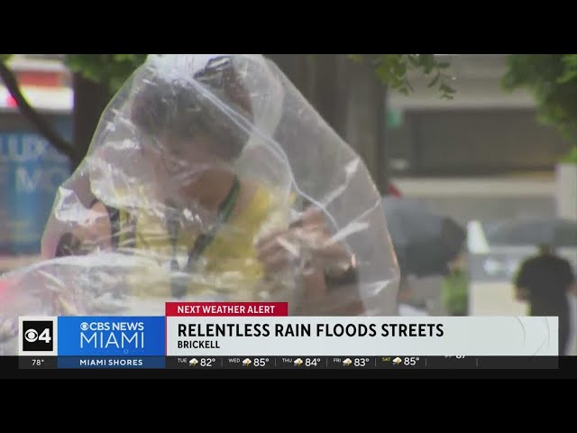 ⁣Rainy conditions, flooding reported in Brickell