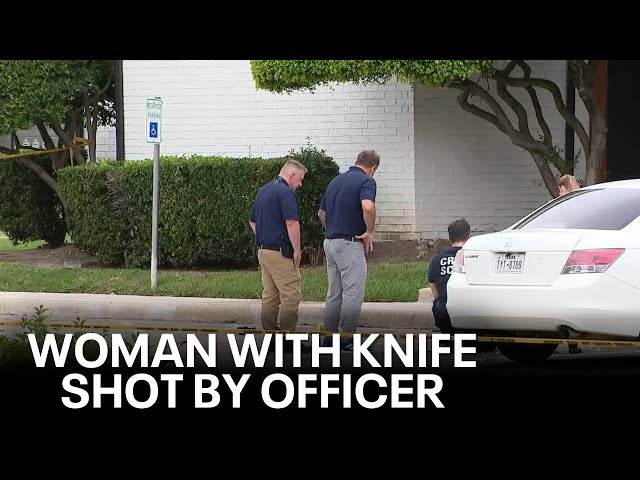 ⁣Woman with knife shot by North Richland Hills police officer
