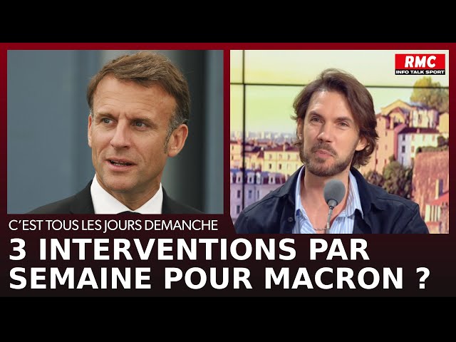 ⁣Arnaud Demanche : 3 interventions par semaine d'Emmanuel Macron ?