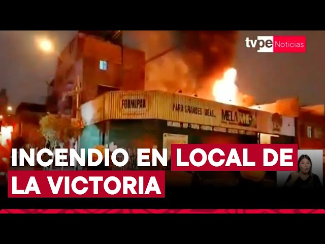 ⁣La Victoria: se registra incendio en local de venta de madera