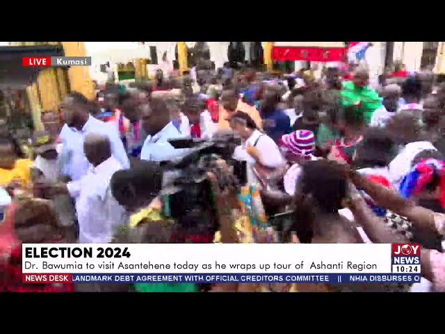 ⁣Election 2024: Dr Bawumia to visit Asantehene today as he wraps up tour of Ashanti Region