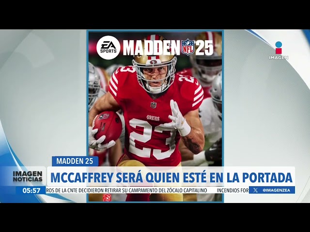 ⁣El corredor Christian McCaffrey será la nueva portada del videojuego de la NFL
