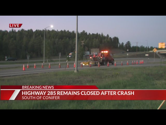 ⁣US 285 remains closed after Tuesday crash