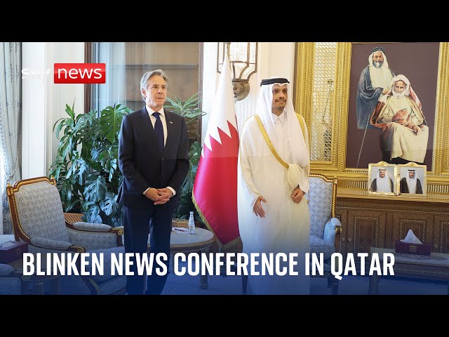 ⁣Watch live: Antony Blinken news conference in Qatar