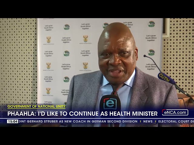 ⁣Phaahla would like to continue as health minister