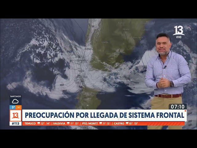⁣Sistema frontal: hasta 120 mm podrían caer en Santiago