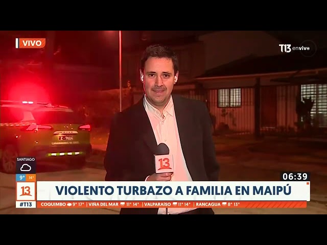 ⁣Violento "turbazo" a familia en Maipú