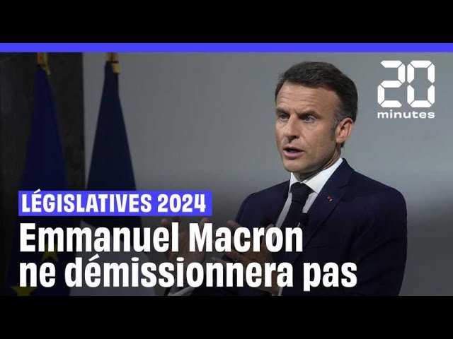 ⁣Élections législatives 2024 : Non, Emmanuel Macron ne démissionnera pas