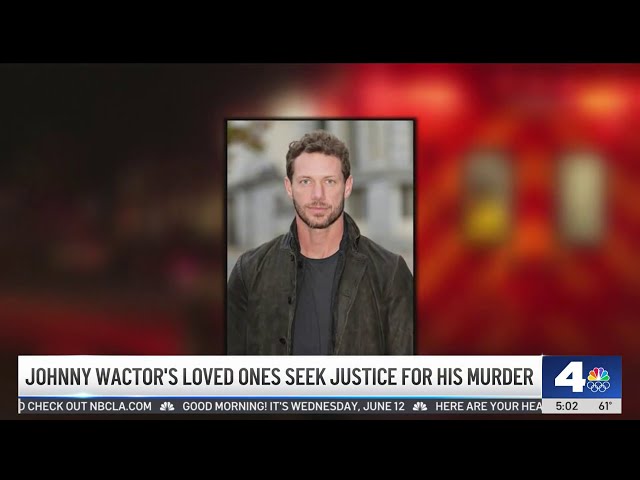 ⁣Actor Johnny Wactor's loved ones rally in downtown LA, seek justice