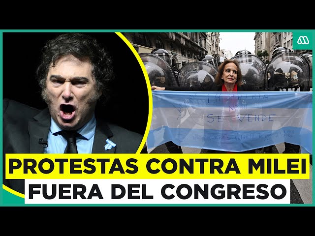 ⁣Protestas contra Milei mientras el Senado discute reformas clave para Argentina