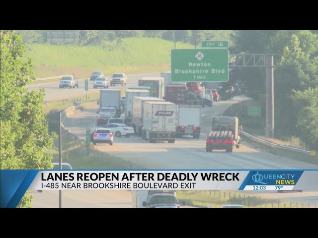 ⁣I-485 Inner in NW Charlotte reopened after deadly wreck