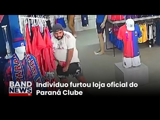 ⁣Homem furta 17 camisas do Paraná e coloca na bermuda | BandNewsTV