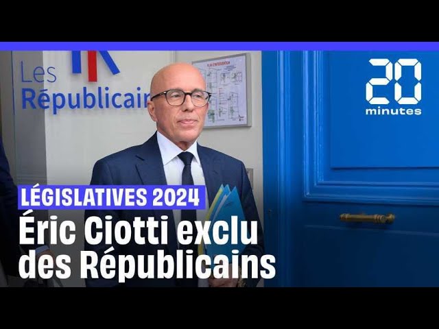 ⁣Élections législatives 2024 : Éric Ciotti exclu des Républicains « à l'unanimité »
