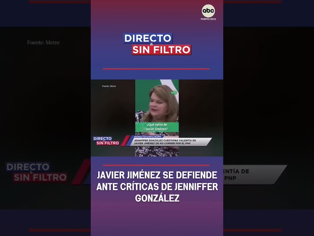 ⁣Directo y Sin Filtro: Javier Jiménez se defiende ante críticas de Jenniffer González