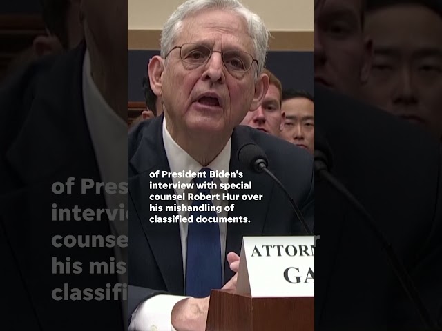 ⁣House votes to hold Attorney General Merrick Garland in contempt of Congress #Shorts
