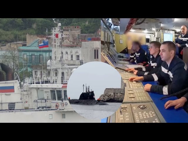 ⁣Barcos de guerra rusos llegan a La Habana acompañados de un submarino nuclear