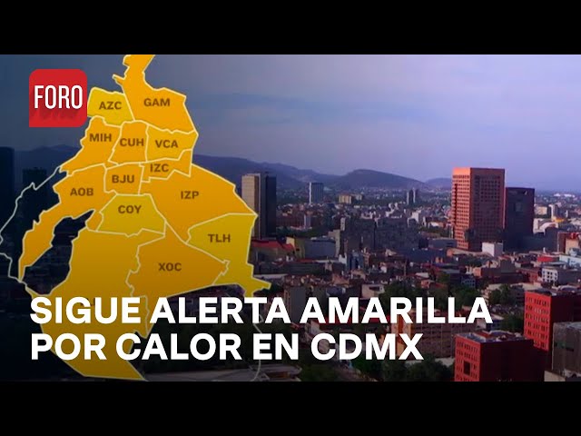 ⁣Activan nueva alerta amarilla por calor en CDMX - Las Noticias