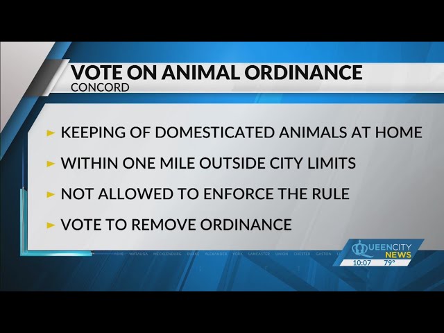 ⁣Concord leaders set to vote on animal ordinance