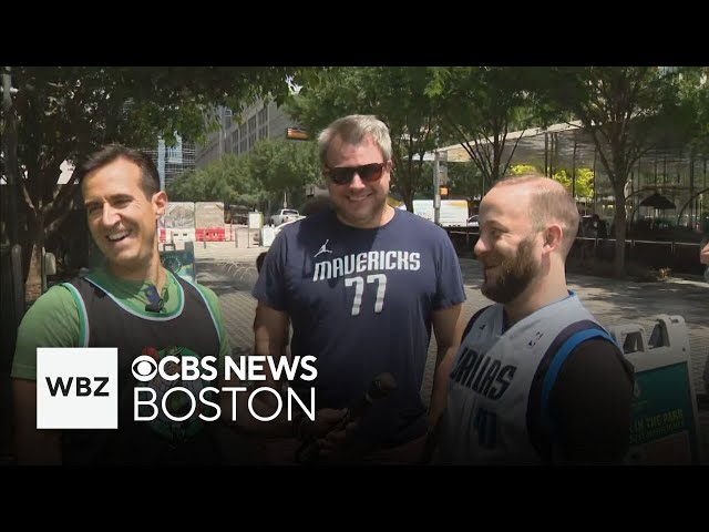 ⁣WBZ-TV's David Wade sizes up the competition as a Boston Celtics fan while in Dallas