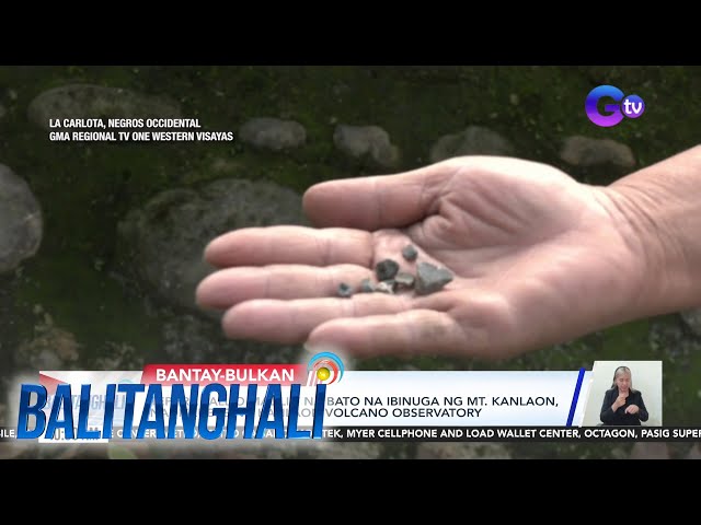 ⁣Tephra fall o maliliit na bato na ibinuga ng Mt. Kanlaon, nadiskubre ng Kanlaon... | Balitanghali