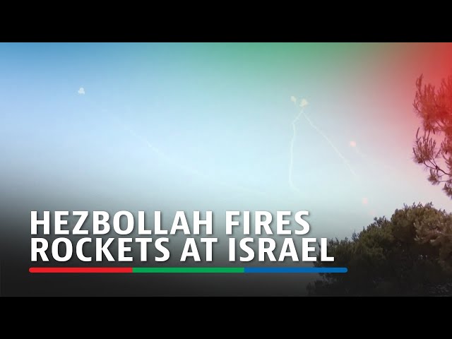 ⁣Hezbollah fires rocket salvo at Israel after senior commander killed