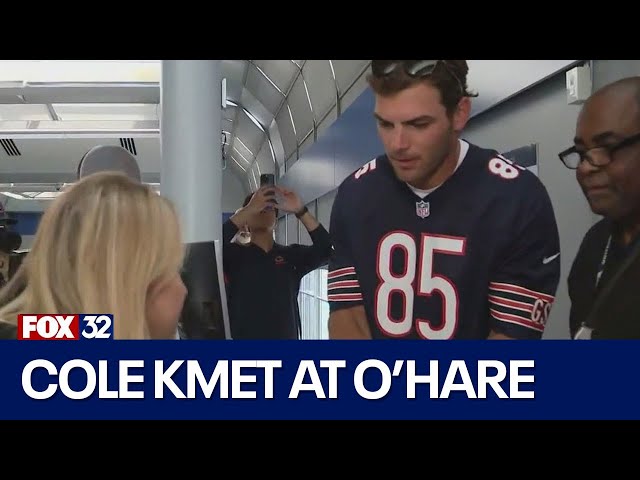 ⁣Bears player Cole Kmet partners with Special Olympics at O'Hare airport