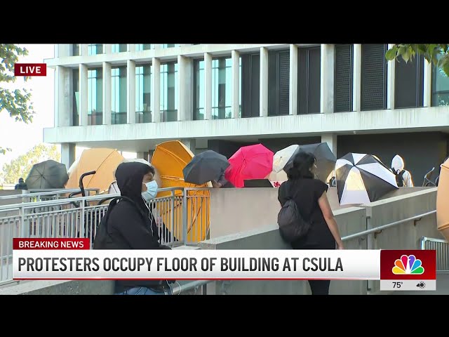 ⁣Pro-Palestinian protest prompts CSULA to shelter in place