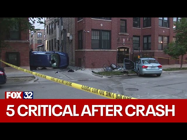 ⁣3 children, 2 adults in critical condition after bicycle-vehicle collision in Chicago