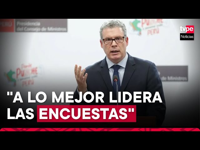 ⁣Ministro Quero sobre presidenta Boluarte: "A lo mejor lidera encuestas para elección presidenci